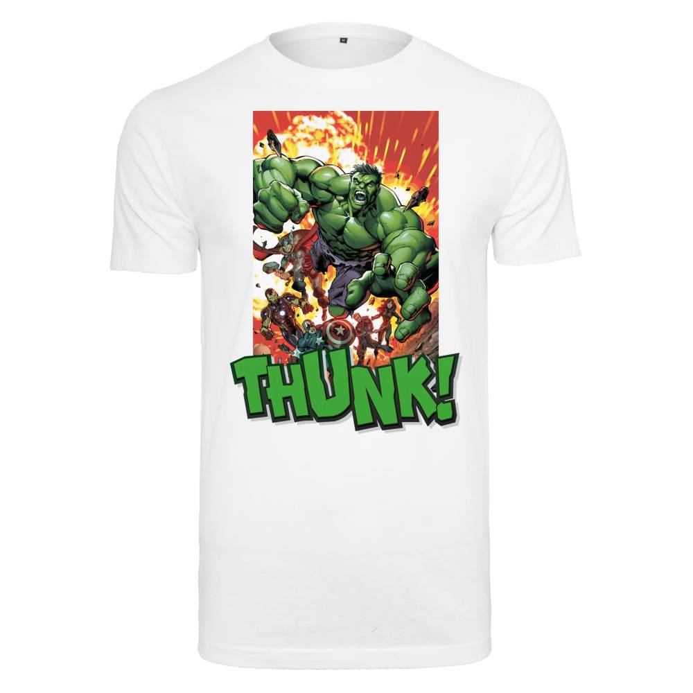 Merchcode The Avengers - Explosion Tshirt Homme - Blanc